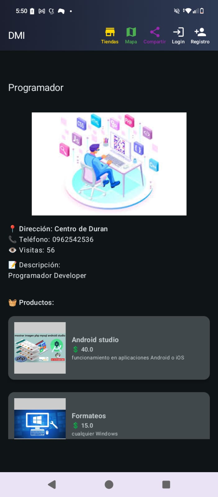 Interior de la tienda